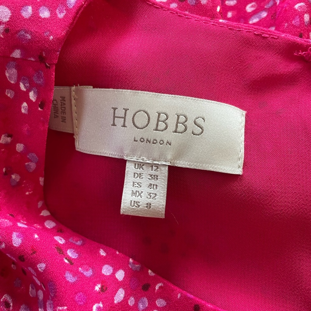Hobbs London Liana Elegant Pink Dress size 8 - Picture 6 of 9